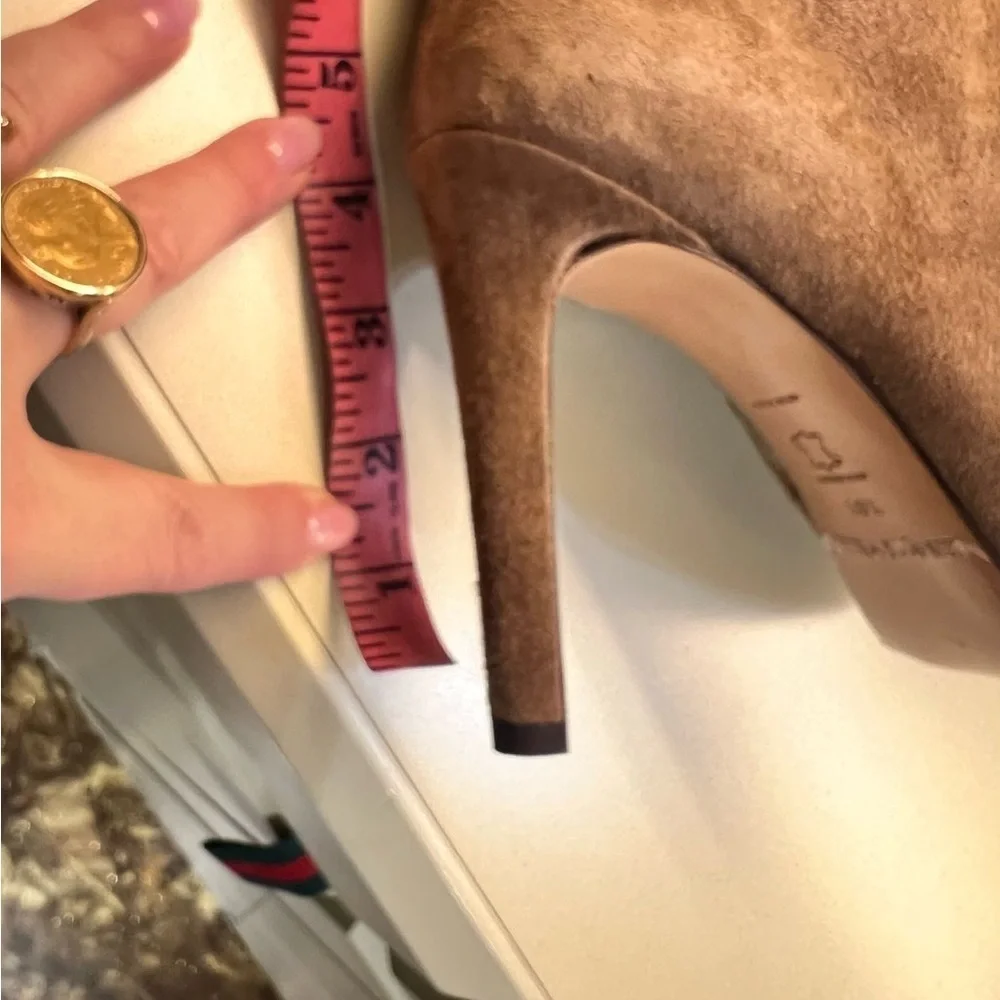 NWT Pura Lopez Brown Over-the-Knee Boots with Suede Finish